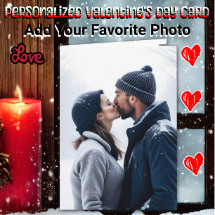 Personalisiertes Valentinstag-Foto Karte