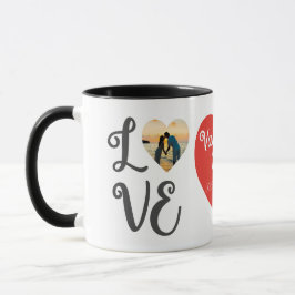 Personalisiertes Valentinstag Foto "LIEBE" Collage Tasse