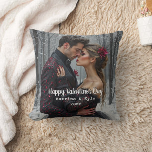 Personalisiertes Valentinstag-Foto & Name  Kissen