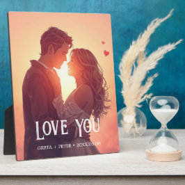 Personalisiertes Valentinstag-Geschenk Fotoplatte