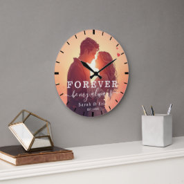 Personalisiertes Valentinstag-Geschenk Große Wanduhr