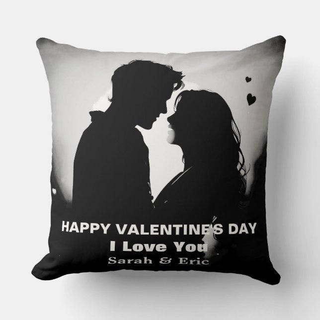 Personalisiertes Valentinstag-Geschenk Kissen (Vorderseite)