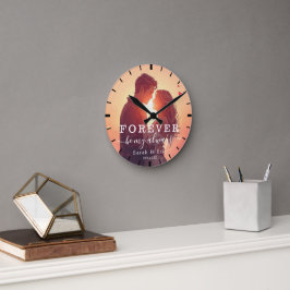 Personalisiertes Valentinstag-Geschenk Runde Wanduhr