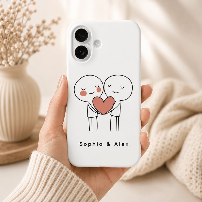 Personalisiertes Valentinstag-Paar-Matching  Case-Mate iPhone Hülle (Von Creator hochgeladen)