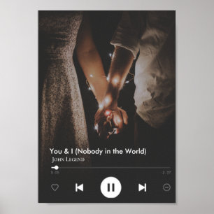 Personalisiertes Valentinstag Song Couple Foto Poster