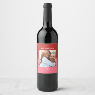 Personalisiertes Valentinstag-Weinetikett, Weinetikett