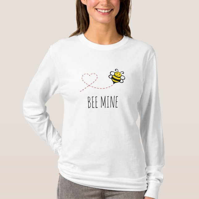 Personalisiertes Valentinziffer - Bienenstock-Cart T-Shirt (Vorderseite)
