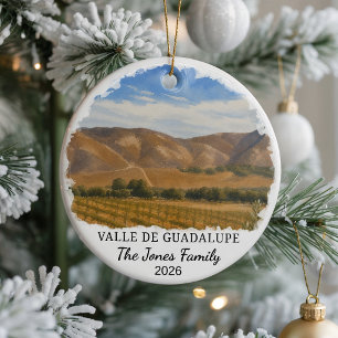 Personalisiertes Valle De Guadalupe-Keramik-Orname Keramik Ornament