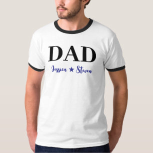 Personalisiertes Vater-Skript T-Shirt