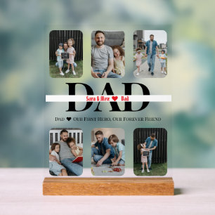 Personalisiertes Vatertags-Acrylschild mit 6 benut Acrylschild