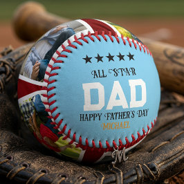 Personalisiertes Vatertags-Baseball-Foto-Geschenk Baseball