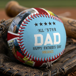 Personalisiertes Vatertags-Baseball-Foto-Geschenk Baseball