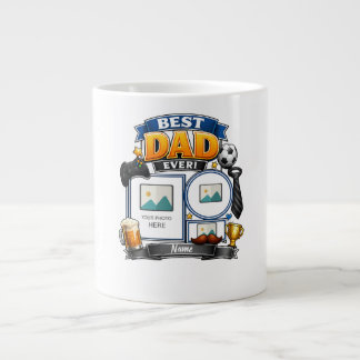 Personalisiertes Vatertags-Foto-Shirt Jumbo-Tasse