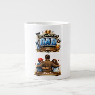 Personalisiertes Vatertags-Foto-Shirt Jumbo-Tasse