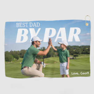 Personalisiertes Vatertags-PhotoPop-Golfhandtuch Golfhandtuch