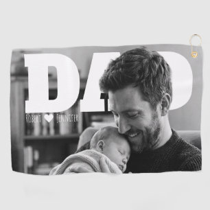 Personalisiertes Vatertags-PhotoPop-Golfhandtuch Golfhandtuch