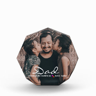 Personalisiertes Vatertagsgeschenk für Vater im Fo Fotoblock