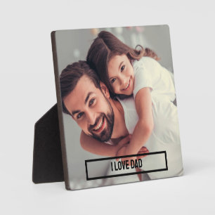 Personalisiertes Vatertagsgeschenk   I LIEBE VATER Fotoplatte