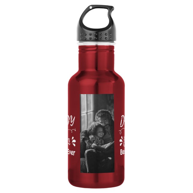Personalisiertes Vatertagsgeschenk Papa Edelstahlflasche (Vorderseite)