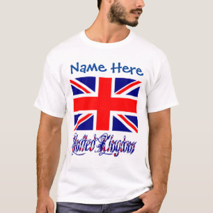 Personalisiertes Vereinigtes Königreich-Flagge-Erb T-Shirt