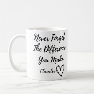 Personalisiertes Vergiss nie den Unterschied, den Kaffeetasse