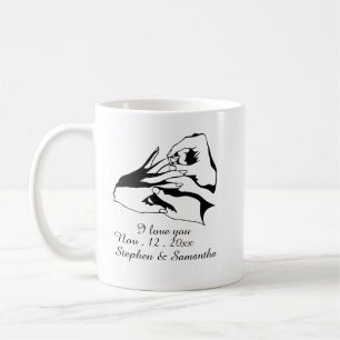Personalisiertes verlobtes Paar, Verlobung Kaffeetasse
