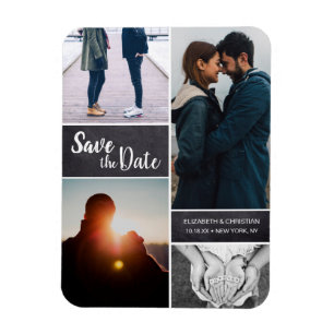 Personalisiertes, vertikal Save the Date Foto Magnet