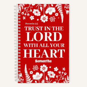 Personalisiertes Vertrauen in das Lord Christlich Notizbuch