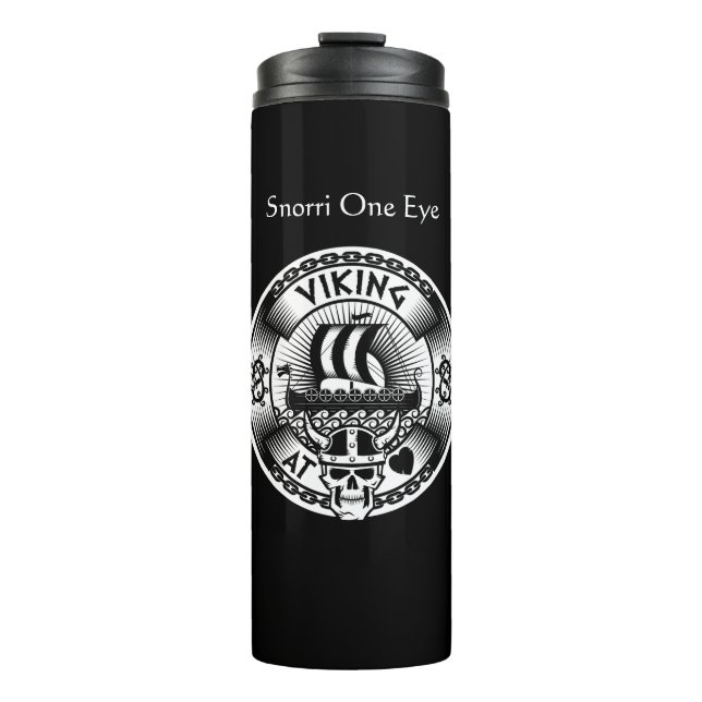 Personalisiertes Viking im Herzen Thermosbecher (Vorderseite)