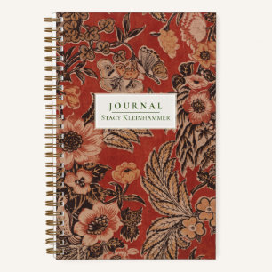 Personalisiertes viktorianisches botanisches Journ Notizbuch