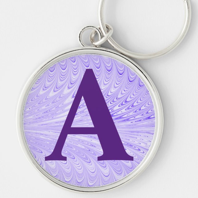 Personalisiertes viktorianisches Marmorpapier Schlüsselanhänger (Vorne)