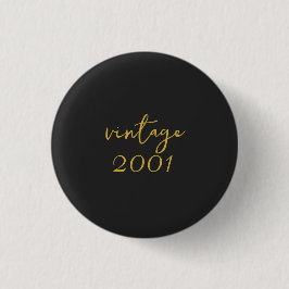 Personalisiertes Vintage 2001 T-Shirt Button