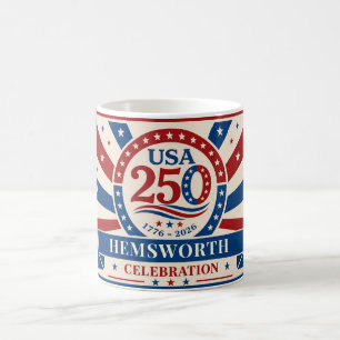 Personalisiertes Vintage Amerika 250 1776 -2026 Kaffeetasse