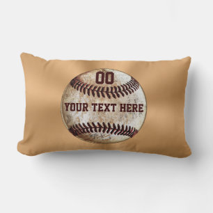 Personalisiertes Vintage-Baseball-Kissen Lendenkis Lendenkissen