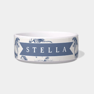 Personalisiertes Vintage Blaues Pferd Klassisches Napf