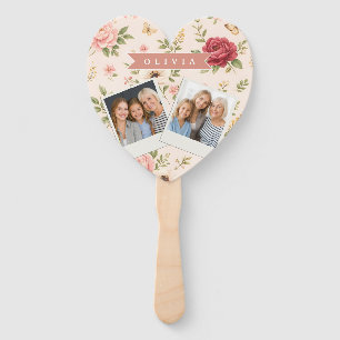 Personalisiertes Vintage-Blumen-Romantisches Namen Fächer
