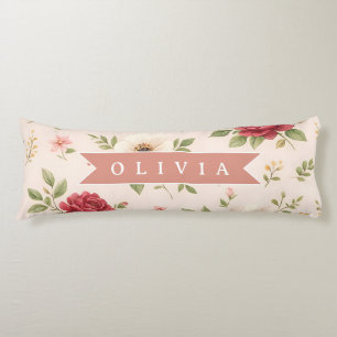 Personalisiertes Vintage-Blumen-Romantisches Namen Seitenschläferkissen