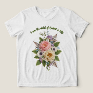 Personalisiertes Vintage-Botanisches Florales "Kin Tri-Blend Shirt