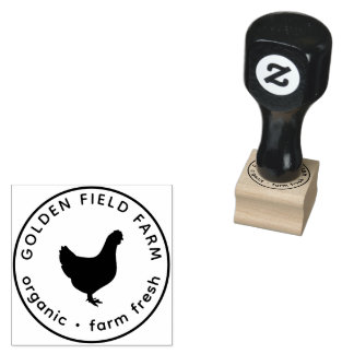 Personalisiertes Vintage-Ei Huhn Gummistempel
