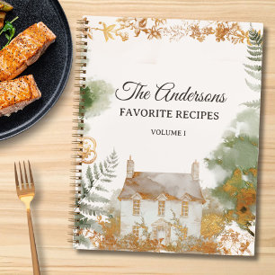 Personalisiertes Vintage-Familienrezeptbuch Notizbuch