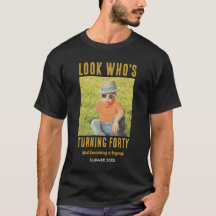Personalisiertes Vintage-Foto Geburtstags-T-Shirt