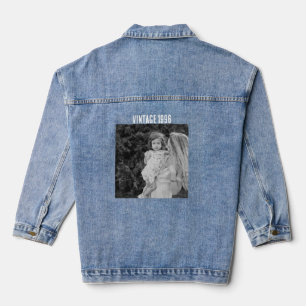 Personalisiertes Vintage-Foto Jahr Benutzerdefini Jeansjacke