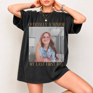 Personalisiertes Vintage-Foto und Jahr Senior-Shir T-Shirt
