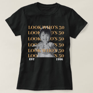 Personalisiertes Vintage-Geburtstagsfoto T-Shirt