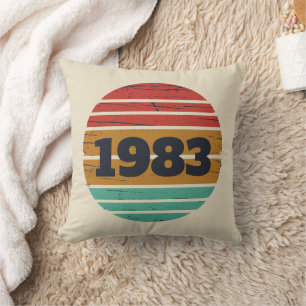 Personalisiertes vintage Geburtstagsgeschenk Kissen