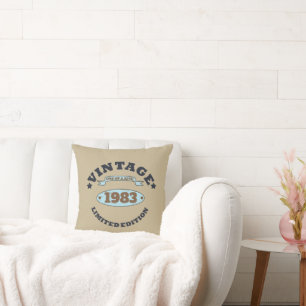 Personalisiertes vintage Geburtstagsgeschenk Kissen