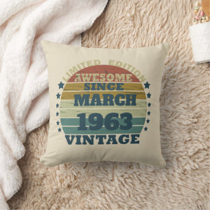 Personalisiertes vintage Geburtstagsgeschenk Kissen