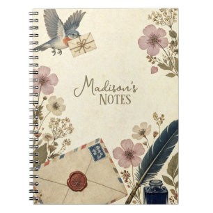 Personalisiertes Vintage-Post-Notizbuch Notizblock