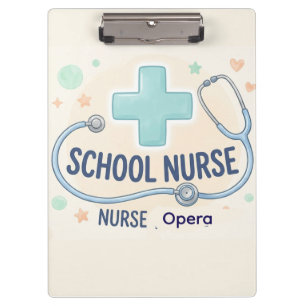 Personalisiertes Vintage-Schulkrankenschwester-Sch Klemmbrett