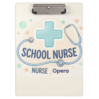 Personalisiertes Vintage-Schulkrankenschwester-Sch Klemmbrett